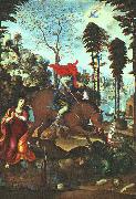 Giovanni Sodoma St.George and the Dragon oil on canvas